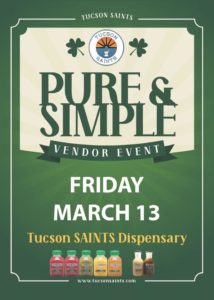 pure and simple event tucson saints dispensary march