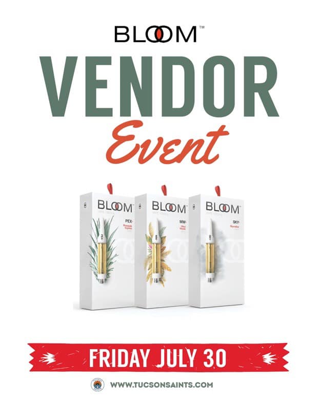 BLOOM vendor event July 30 2021 cartridges sale